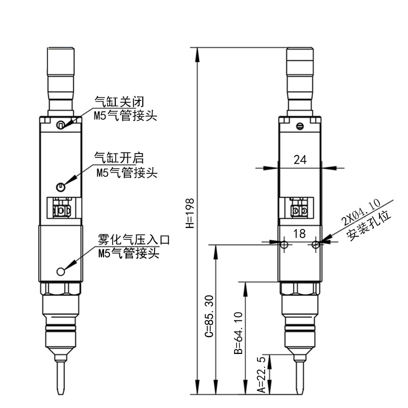 精密小雾化喷雾阀 CY3510系列 精密小雾化喷雾阀 CY3510系列